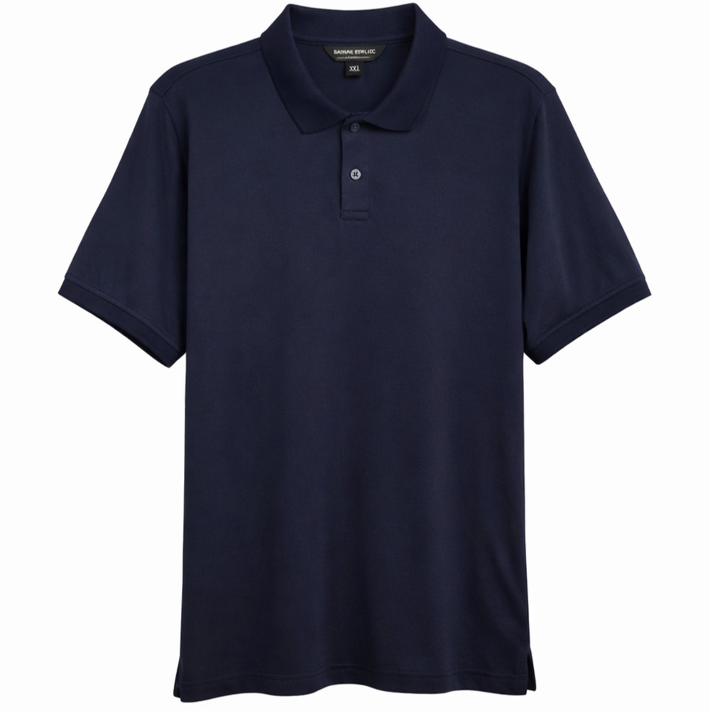 Banana Republic Factory Mens Polo XXL Navy Luxe Touch Performance Cotton Classic